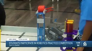 Students learn teamwork at robotics practice competition