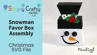 Snowman Favor Box Assembly - 3D SVG File - Christmas Snowman Gift Box