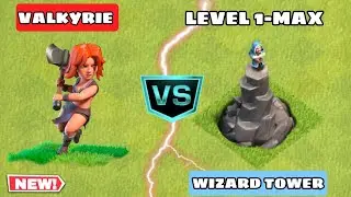 Valkyrie Vs Wizard Tower Level 1 to Max | Clash Of Clans | #cov#clashofclans#valkyrie