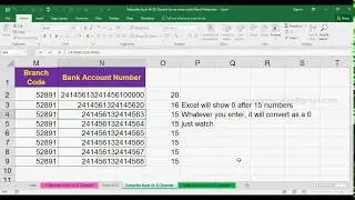How to write (More than 15 digits) 20 digits number in single cell in excel