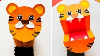 Easy Paper Tiger For Kids / Diy paper Tiger / How to make an easy paper Tiger