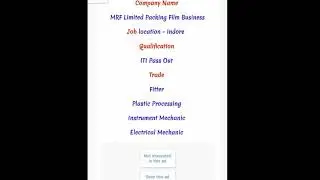 MRF Limited paking Film Business company campus selection job 2021 salary 14000 pm