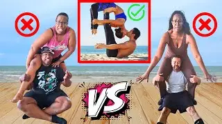 Couples Yoga Pose Challenge vs My Sister & Her Husband | Funny Sibling Showdown!