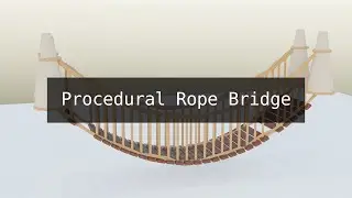 Blender 3.4.1 Procedural Rope Bridge Geometry Nodes