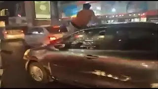 A man was dragged on the bonnet of a car in Hyderabad's Panjagutta, a case registered