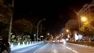 Limassol, Cyprus night car drive time-lapse