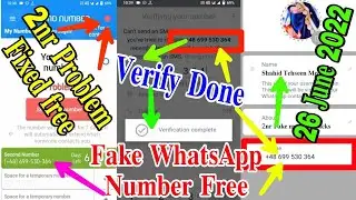 2nr fake number/How to create fake Whatsapp temporary number/Fake WhatsApp kaise chalaye free 2022