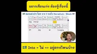 🇸🇪 การใช้ inte #bisats #huvudsats #ไวยากรณ์🇸🇪 #เตรียมสอบ #ติวการบ้าน🇸🇪 #ภาษาสวีเดน