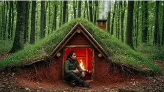Amazing video travel jungle camping and jungle and lion attack 