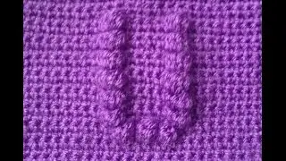 how to crochet a square with bobble stitch chart letter U