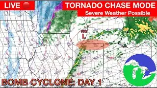 LIVE TORNADO CHASE Mode in Southern Michigan/ Northern Indiana!