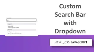 ASMR Programming - Custom Search Bar with Dropdown