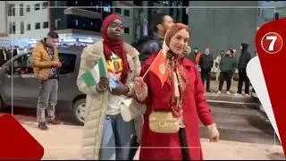 اجواء قبل انطلاق مباراة تونس ونجيريا