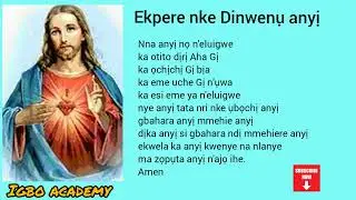 Our Father in Igbo language || Nna anyị nọ n'eluigwe