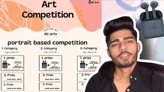 Art competition 😍//amazing prize 💵💵portrait based competition