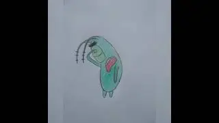 how to easy drawing plankton | Spongebob | no #shorts #spongebob