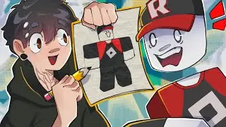 um ARTISTA desenhando 10 skins do ROBLOX