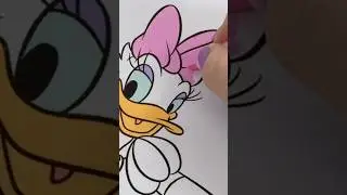 Coloring Disney Daisy Duck Cute Dress #disney #coloring #daisy #duck #dress