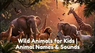 Wild Animals for Kids | Animal Names & Sounds | Fun Learning Video 🐾