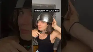 4 Hairstyles for LONG Hair 🔥 #hair #hairstyle #longhair #ponytail #manbun