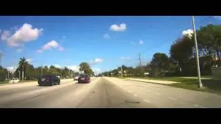 Driving to The Festival Flea Market Mall in Pompano Beach, Florida