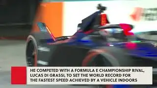 Formula E car breaks the world indoor landspeed record