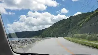 Scenic Ocean Drive in North Okinawa, Japan
