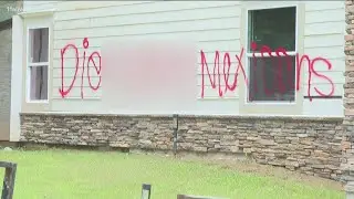 Deputies investigating after derogatory words spray painted on Rockdale County home