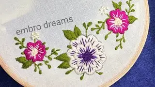 🌸Simple and beautiful embroidery flower🌸| step by step..