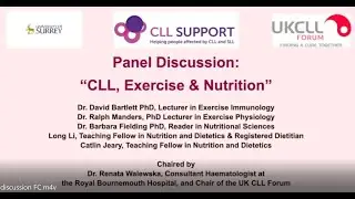 CLL panel discussion about exercise and nutrition