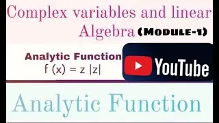 Complex Analysis | Analytic Function | Cauchy Riemann Equation BY Engineering Safari | one shot