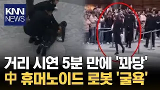 시민들 앞에서 걷다가 '꽈당' 질질 끌려 나간 '아이언' 깜짝/ KNN