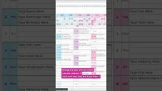 Excel & Google Sheets Calendar Hack | Watch It Highlight Instantly #shorts #love #beautiful #excel