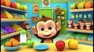 Un bebe singe aide le commer&ccedil;ant