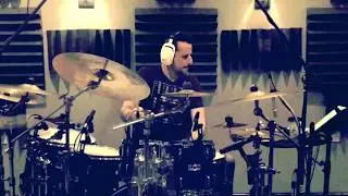 Kevin tracking drums at Hybrid for a client 3-17-19