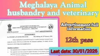 Animal husbandry & Veterinary // government of Meghalaya// 2026. 