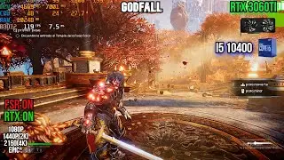 Godfall-RTX 3060ti + i5 10400 , 1080p ,1440p(2K), 2160p(4K), Ultra ,RTX,FSR(Juego Gratis)