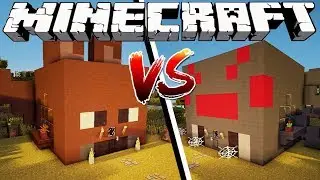 BAT HOUSE VS SPIDER HOUSE - Minecraft