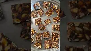 Dates + Dry fruit + 🍊 burfis make the healthiest sweet treat.Recipe in comments #food #recipe
