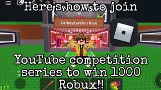 YouTube competition series to win 1000 Robux here&rsquo;s how to enter!! #robux #roblox #competition #fyp 