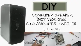 DIY computer speaker into amplifier tweeter #electronics #Diy #speaker || Eluna star