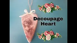 CUTE HEART DECOUPAGE - GIFT / CRAFT FAIR IDEA
