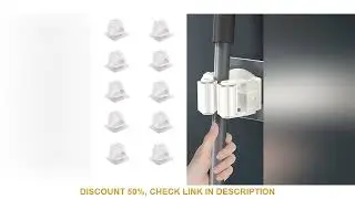 1-10pcs Adhesive Multi-Purpose Hooks Wall Mounted Mop Organizer Holder RackBrush Broom Hanger Hook K