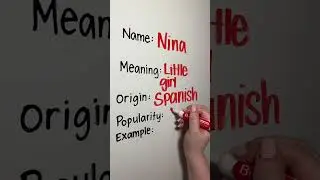 Replying to @nina rani name meanings! ✨🖍️ #asmr #whiteboard #satisfying #handwriting