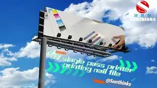 Sunthinks single pass UV printer printing on nail file