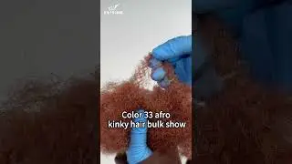 Color #33 Afro Kinky Hair Bulk Show #locstyles #braids #twists #hair #naturalhair #hairstyle #locs