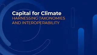 Capital for Climate: Harnessing Taxonomies and Interoperability