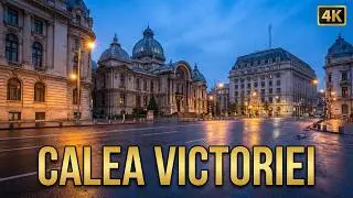 Explore Bucharest's Calea Victoriei & Romana Square 4K