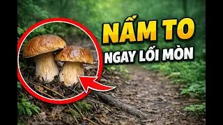 Đi Mòn Giày Không Thấy, Quay Đầu Lại Gặp Ngay Nấm To Béo Giữa Rừng #nấm #nấmrừng #mushroom