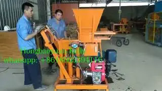 change electric power to diesel power hby2-15 interlocking brick machine